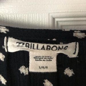 Billabong Black & White Polka Dot Sun Dress